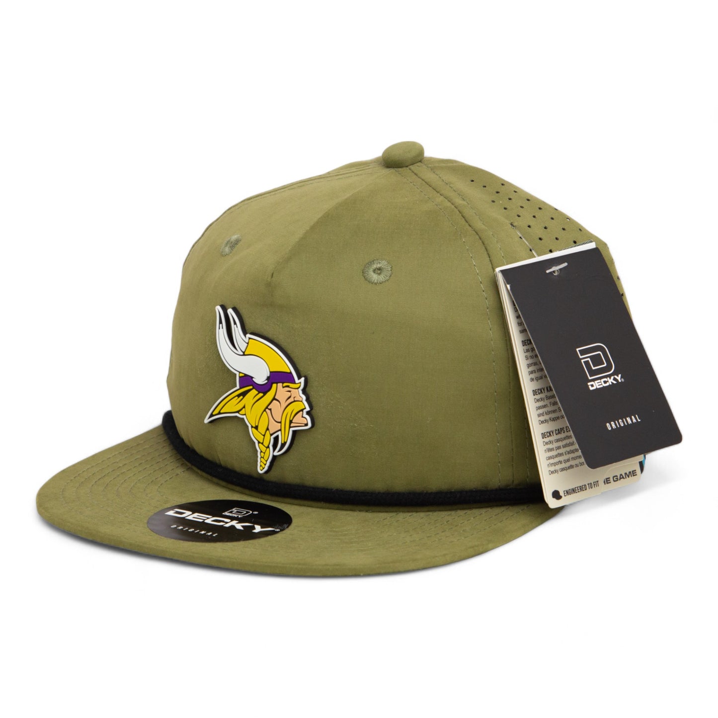 Minnesota Vikings 3D Perforated Rope Hat- Loden/ Black