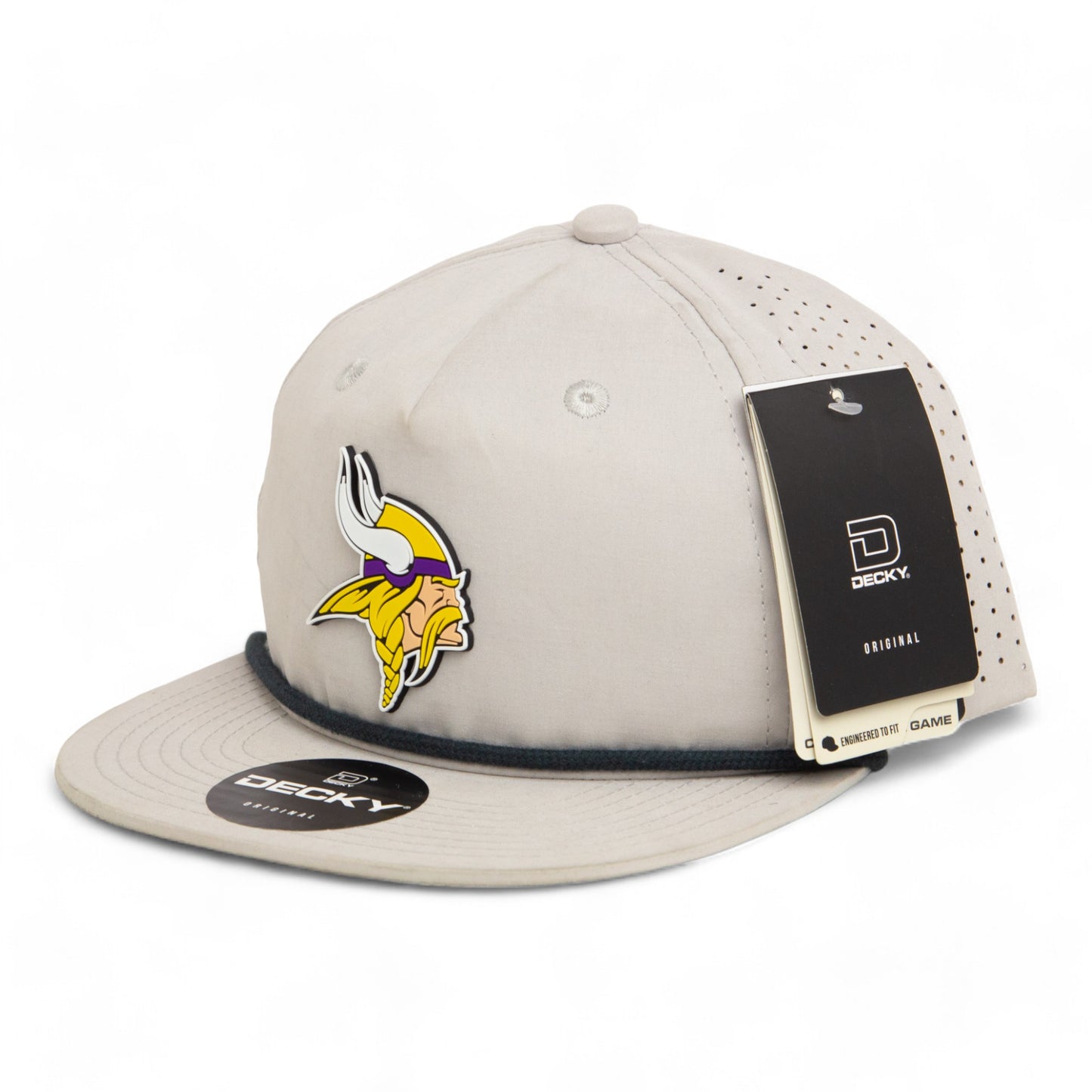 Minnesota Vikings 3D Perforated Rope Hat- Grey/ Charcoal