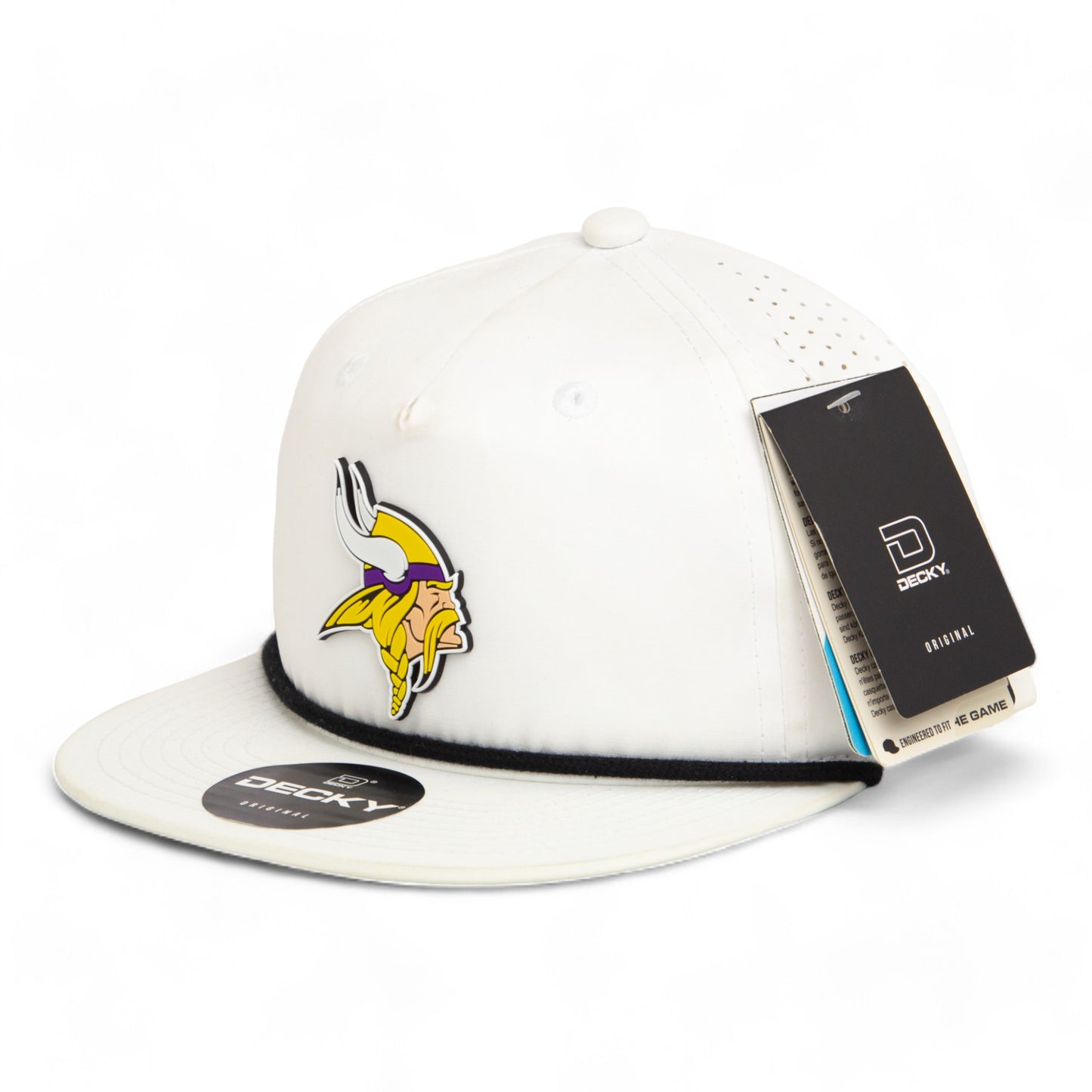 Minnesota Vikings 3D Perforated Rope Hat- White/ Black