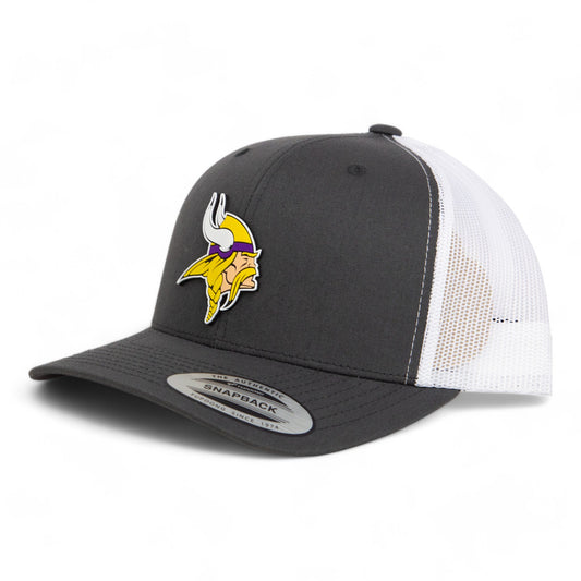 Minnesota Vikings 3D YP Snapback Trucker Hat- Charcoal/ White