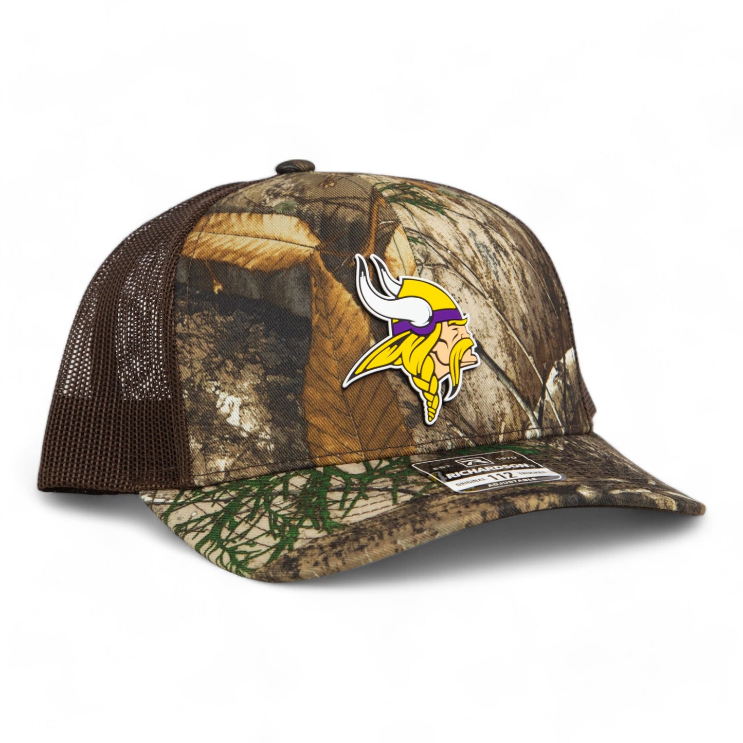 Minnesota Vikings 3D Snapback Trucker Hat- Realtree Edge/ Brown