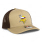 Minnesota Vikings 3D Snapback Trucker Hat- Tan/ Coffee