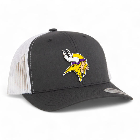 Minnesota Vikings 3D YP Snapback Trucker Hat- Charcoal/ White