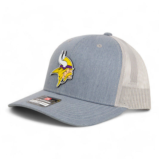 Minnesota Vikings 3D Snapback Trucker Hat- Heather Grey/ Light Grey