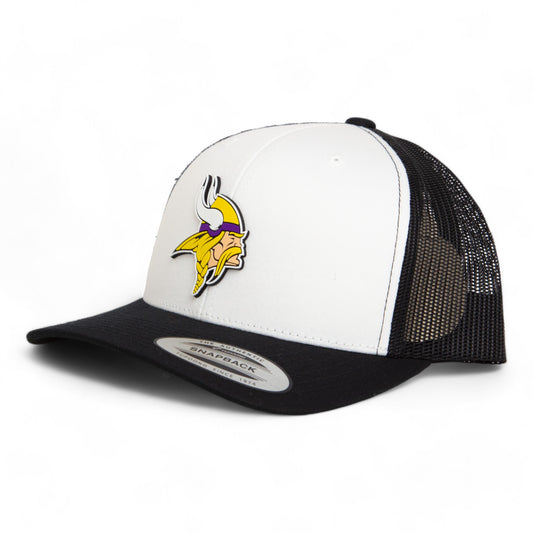 Minnesota Vikings 3D YP Snapback Trucker Hat- White/ Black