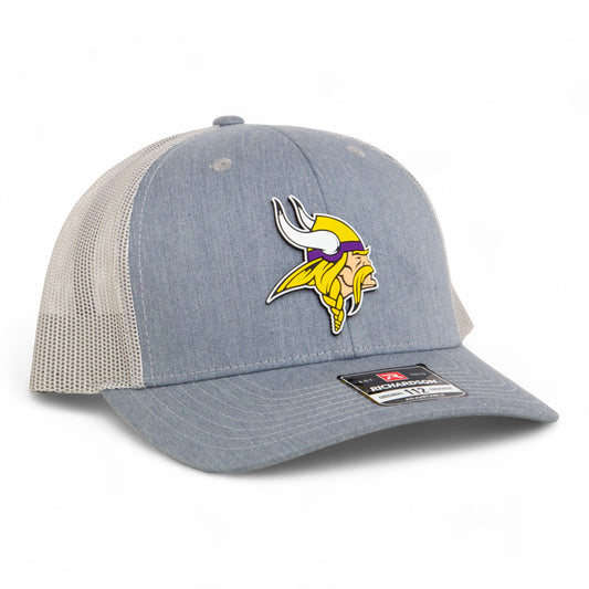 Minnesota Vikings 3D Snapback Trucker Hat- Heather Grey/ Light Grey