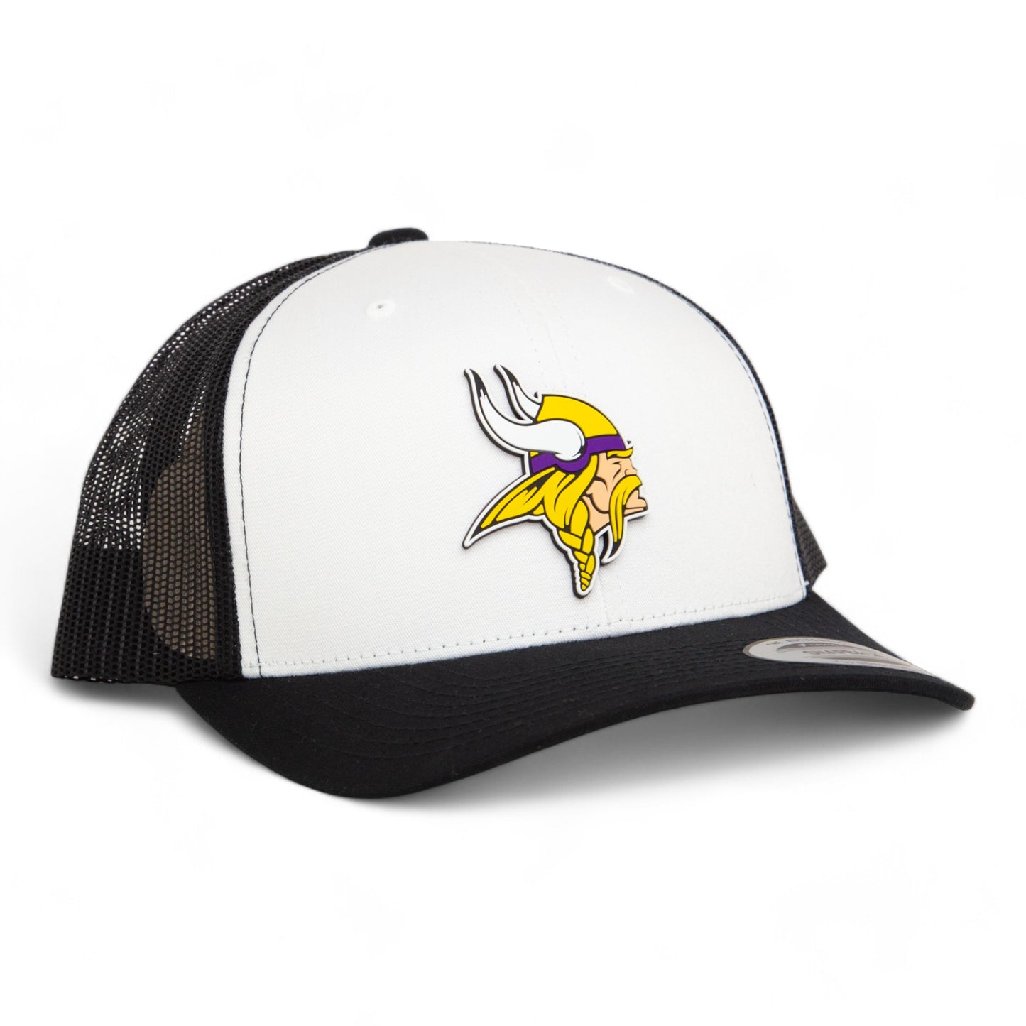 Minnesota Vikings 3D YP Snapback Trucker Hat- White/ Black