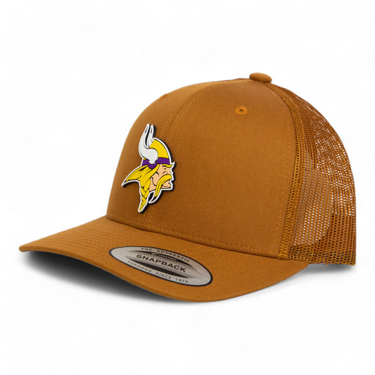 Minnesota Vikings 3D YP Snapback Trucker Hat- Caramel