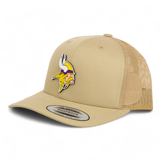 Minnesota Vikings 3D YP Snapback Trucker Hat- Tan