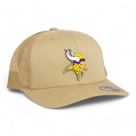 Minnesota Vikings 3D YP Snapback Trucker Hat- Tan