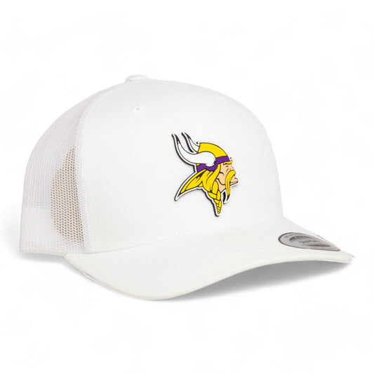 Minnesota Vikings 3D YP Snapback Trucker Hat- White