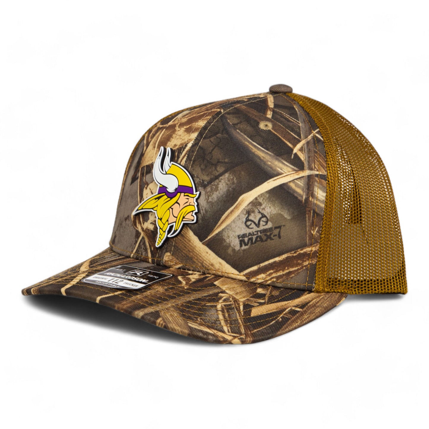 Minnesota Vikings 3D Snapback Trucker Hat- Realtree Max 7/ Buck