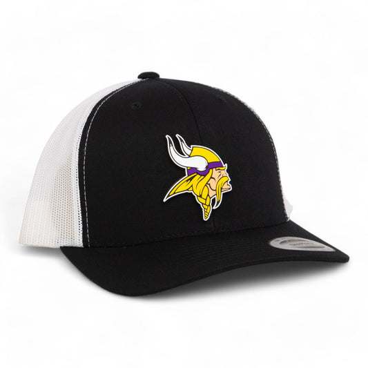 Minnesota Vikings 3D YP Snapback Trucker Hat- Black/ White