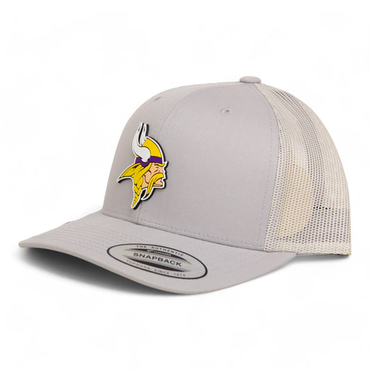 Minnesota Vikings 3D YP Snapback Trucker Hat- Silver