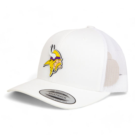 Minnesota Vikings 3D YP Snapback Trucker Hat- White