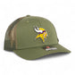 Minnesota Vikings 3D Snapback Trucker Hat- Loden/ Green Camo