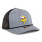 Minnesota Vikings 3D Snapback Trucker Rope Hat- Heather Grey/ Black