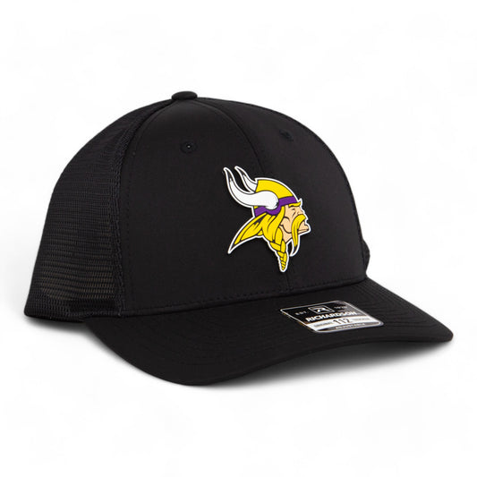 Minnesota Vikings 3D Snapback Trucker Hat- Black