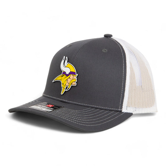 Minnesota Vikings 3D Snapback Trucker Hat- Charcoal/ White