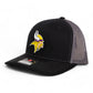 Minnesota Vikings 3D Snapback Trucker Hat- Black/ Charcoal