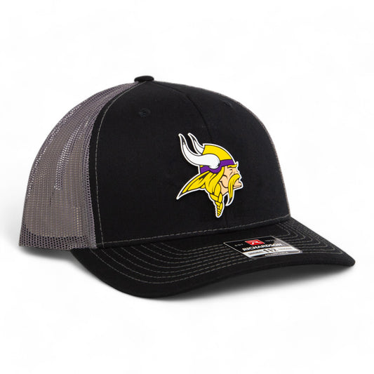 Minnesota Vikings 3D Snapback Trucker Hat- Black/ Charcoal