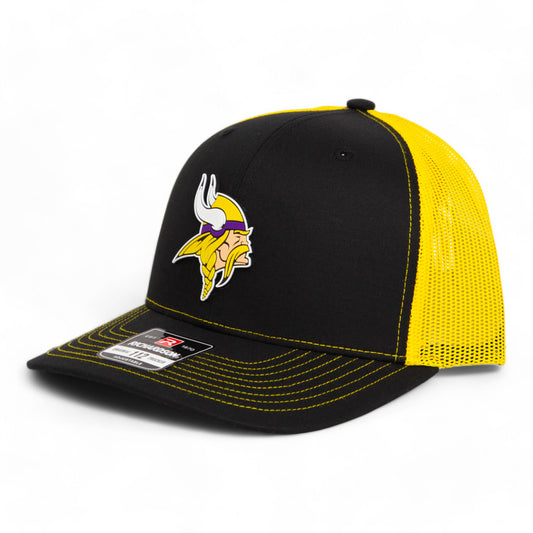 Minnesota Vikings 3D Snapback Trucker Hat- Black/ Yellow