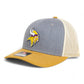 Minnesota Vikings 3D Snapback Trucker Hat- Heather Grey/ Birch/ Amber Gold