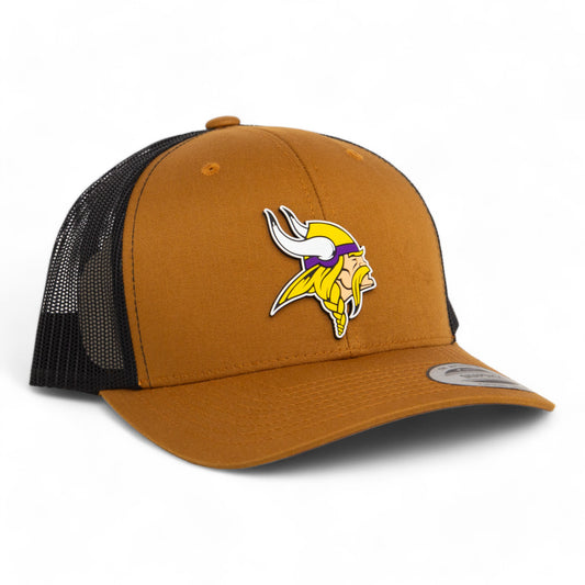 Minnesota Vikings 3D YP Snapback Trucker Hat- Caramel/ Black