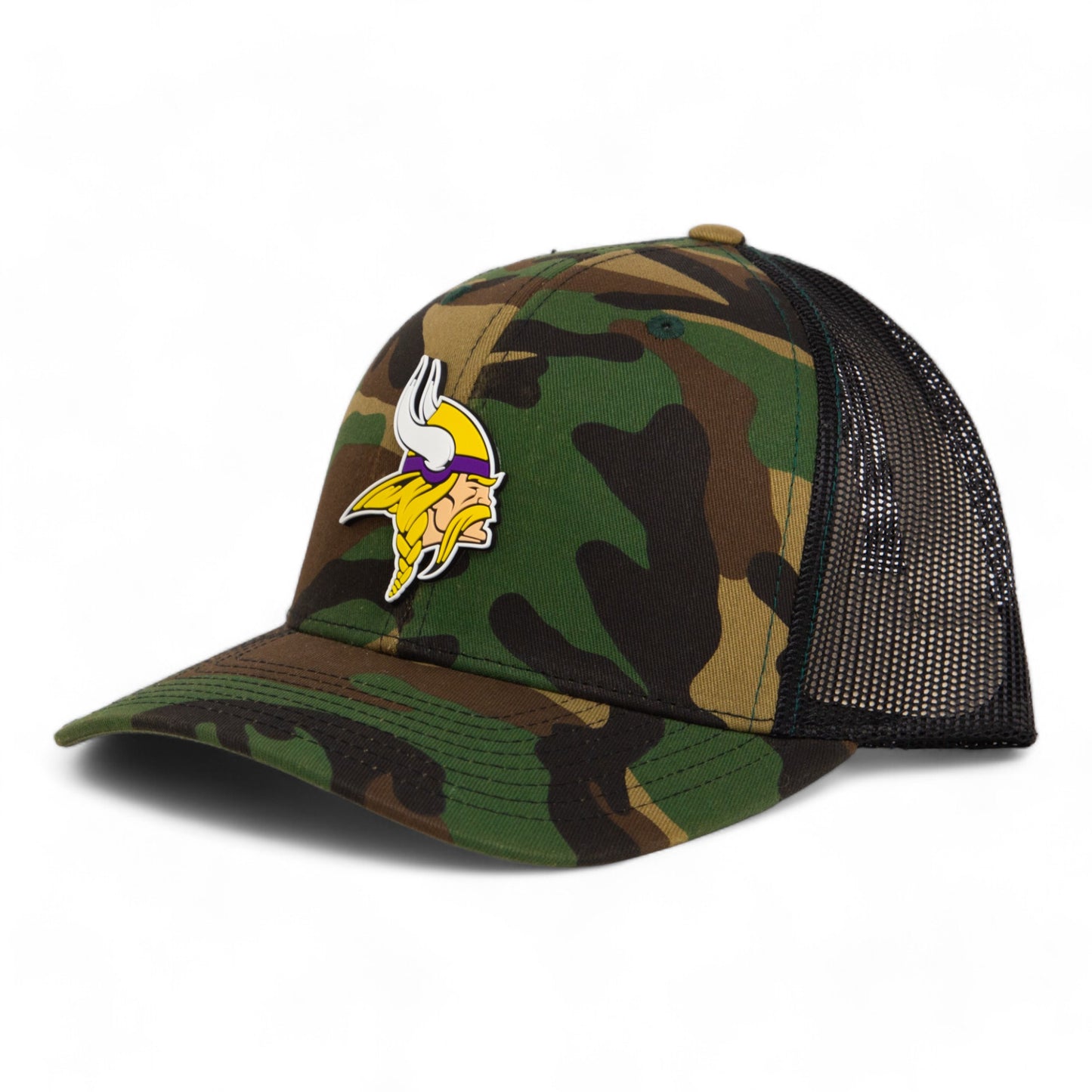 Minnesota Vikings 3D Snapback Trucker Hat- Army Camo/ Black