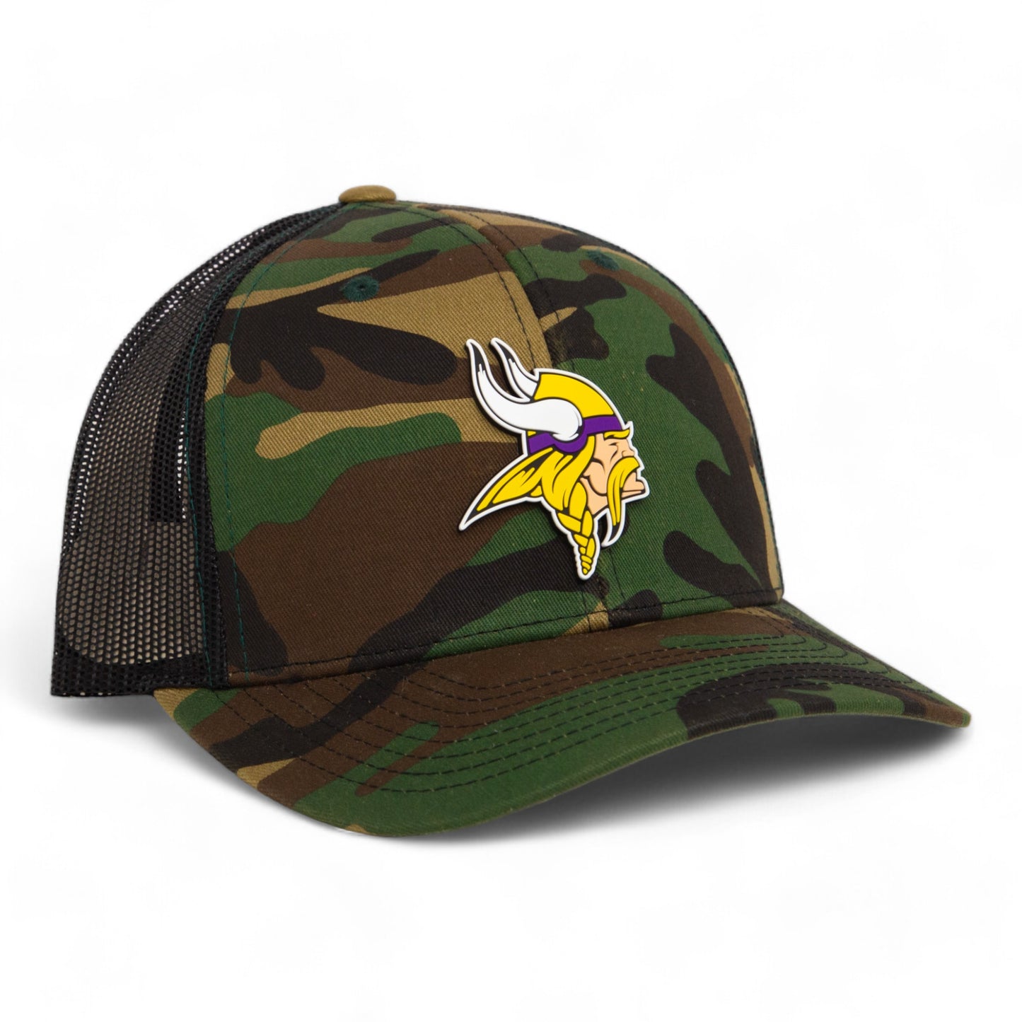 Minnesota Vikings 3D Snapback Trucker Hat- Army Camo/ Black