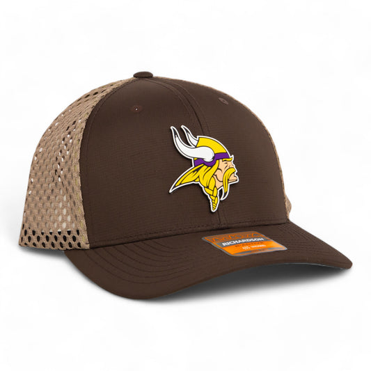 Minnesota Vikings 3D Snapback Tilikum Trucker Hat- Brown/ Tan