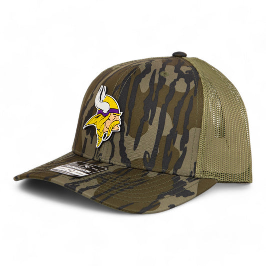 Minnesota Vikings 3D Snapback Trucker Hat- Mossy Oak Bottomland/ Loden