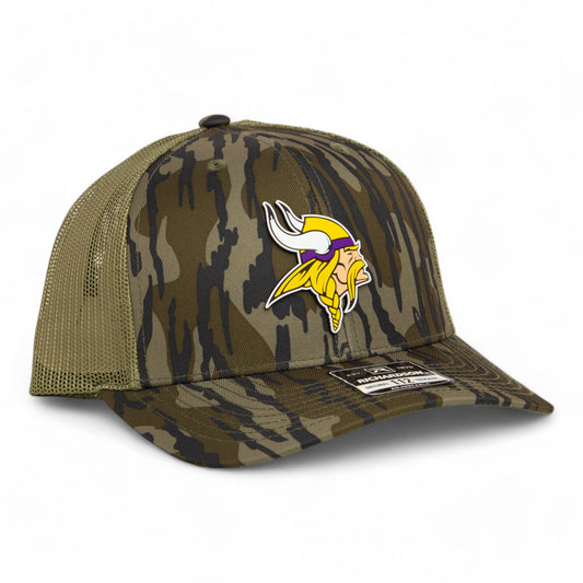 Minnesota Vikings 3D Snapback Trucker Hat- Mossy Oak Bottomland/ Loden