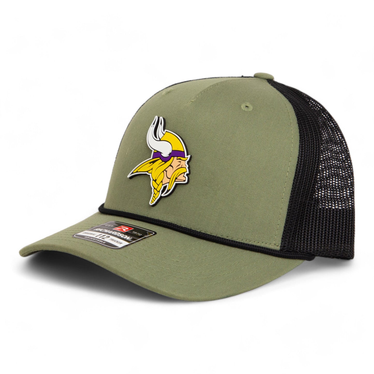 Minnesota Vikings 3D Snapback Trucker Rope Hat- Loden/ Black