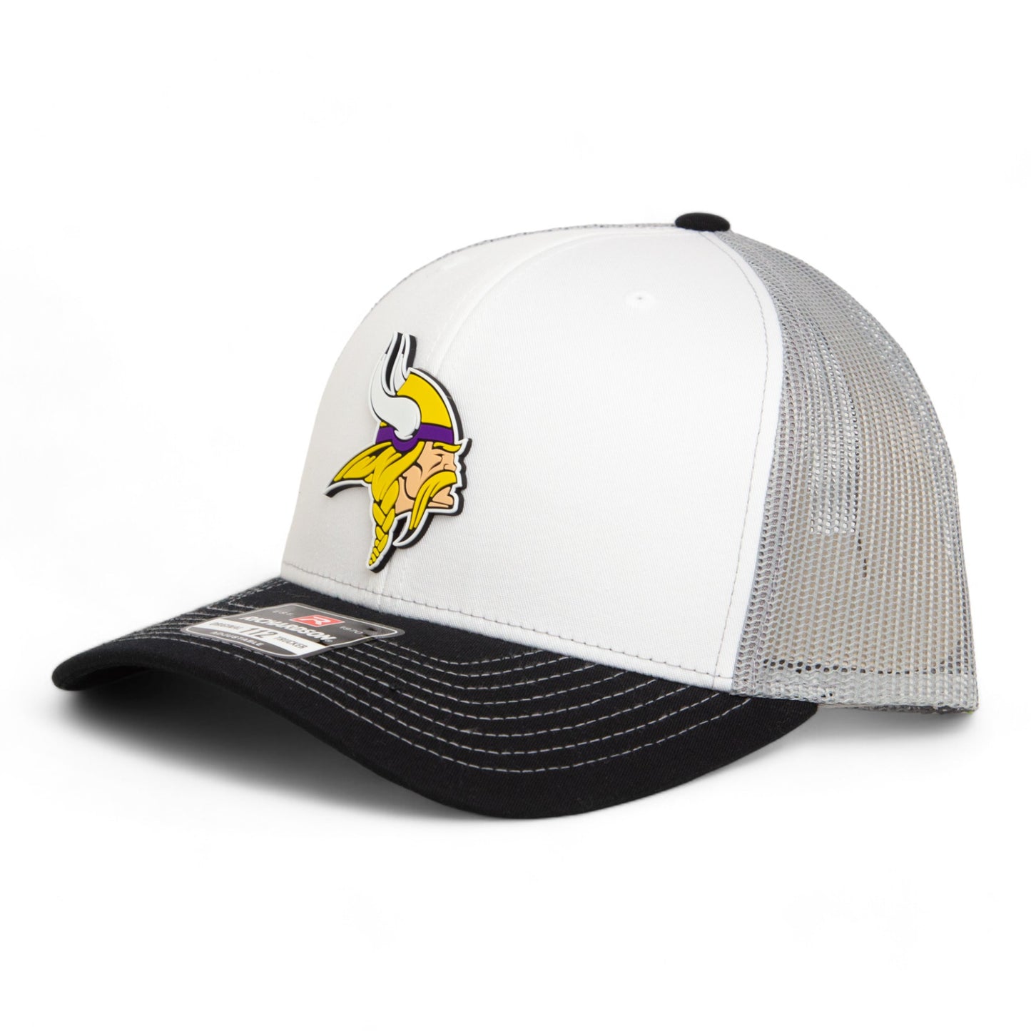 Minnesota Vikings 3D Snapback Trucker Hat- White/ Grey/ Black