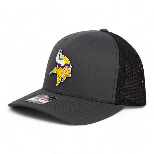 Minnesota Vikings 3D Snapback Trucker Hat- Charcoal/ Black