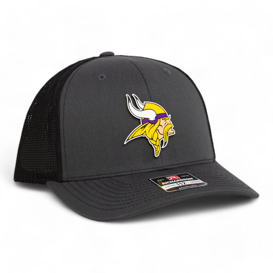 Minnesota Vikings 3D Snapback Trucker Hat- Charcoal/ Black