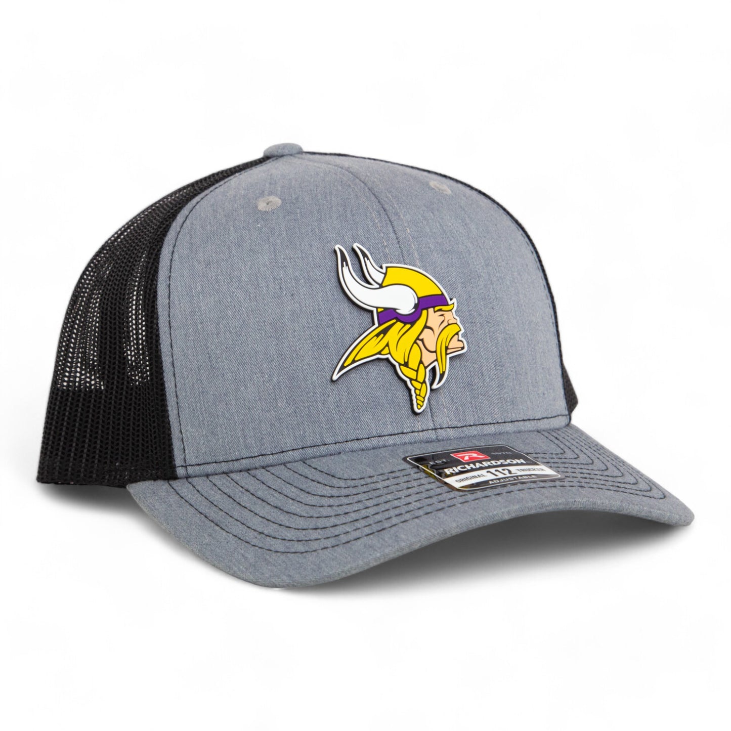 Minnesota Vikings 3D Snapback Trucker Hat- Heather Grey/ Black