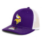 Minnesota Vikings 3D Snapback Trucker Hat- Purple/ White