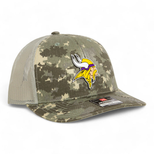 Minnesota Vikings 3D Snapback Trucker Hat- Military Digital Camo