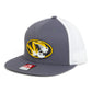 Missouri Tigers 3D Wool Blend Flat Bill Hat- Charcoal/ White