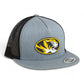 Missouri Tigers 3D YP Snapback Flat Bill Trucker Hat- Heather Grey/ Black