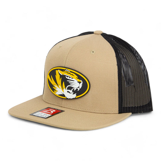 Missouri Tigers 3D Wool Blend Flat Bill Hat- Tan/ Black