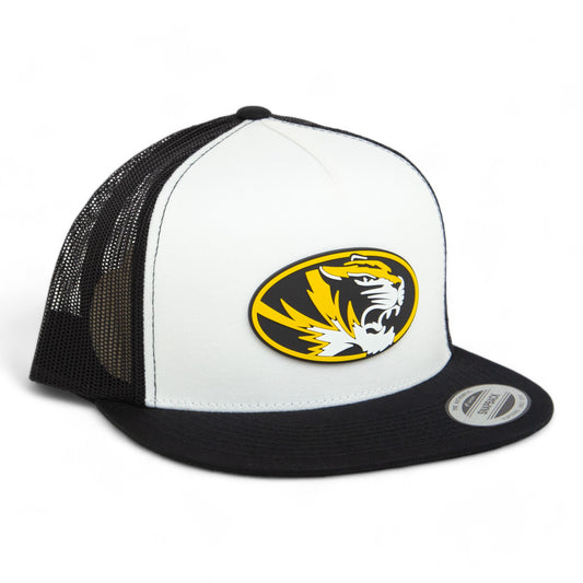 Missouri Tigers 3D YP Snapback Flat Bill Trucker Hat- White/ Black