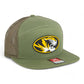 Missouri Tigers 3D Snapback Seven-Panel Flat Bill Trucker Hat- Loden Green