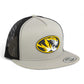 Missouri Tigers 3D YP Snapback Flat Bill Trucker Hat- Silver/ Black