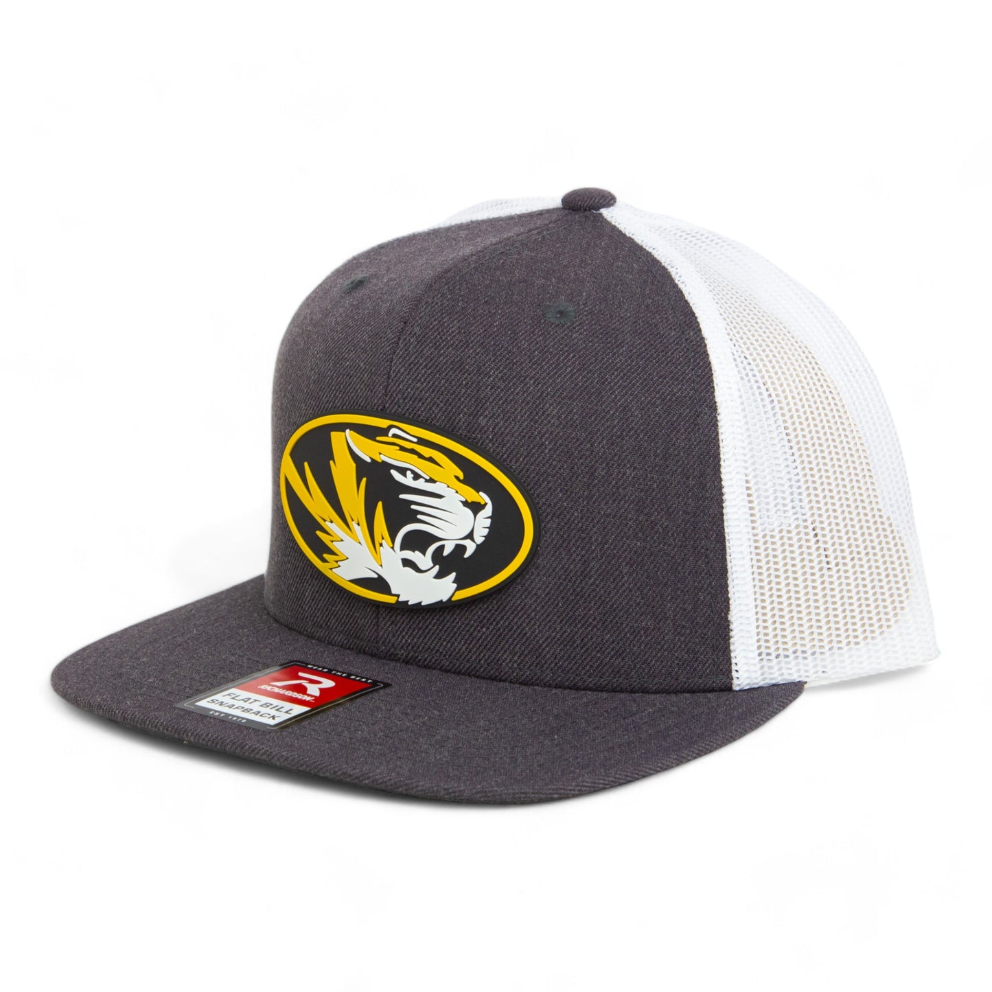 Missouri Tigers 3D Wool Blend Flat Bill Hat- Heather Charcoal/ White