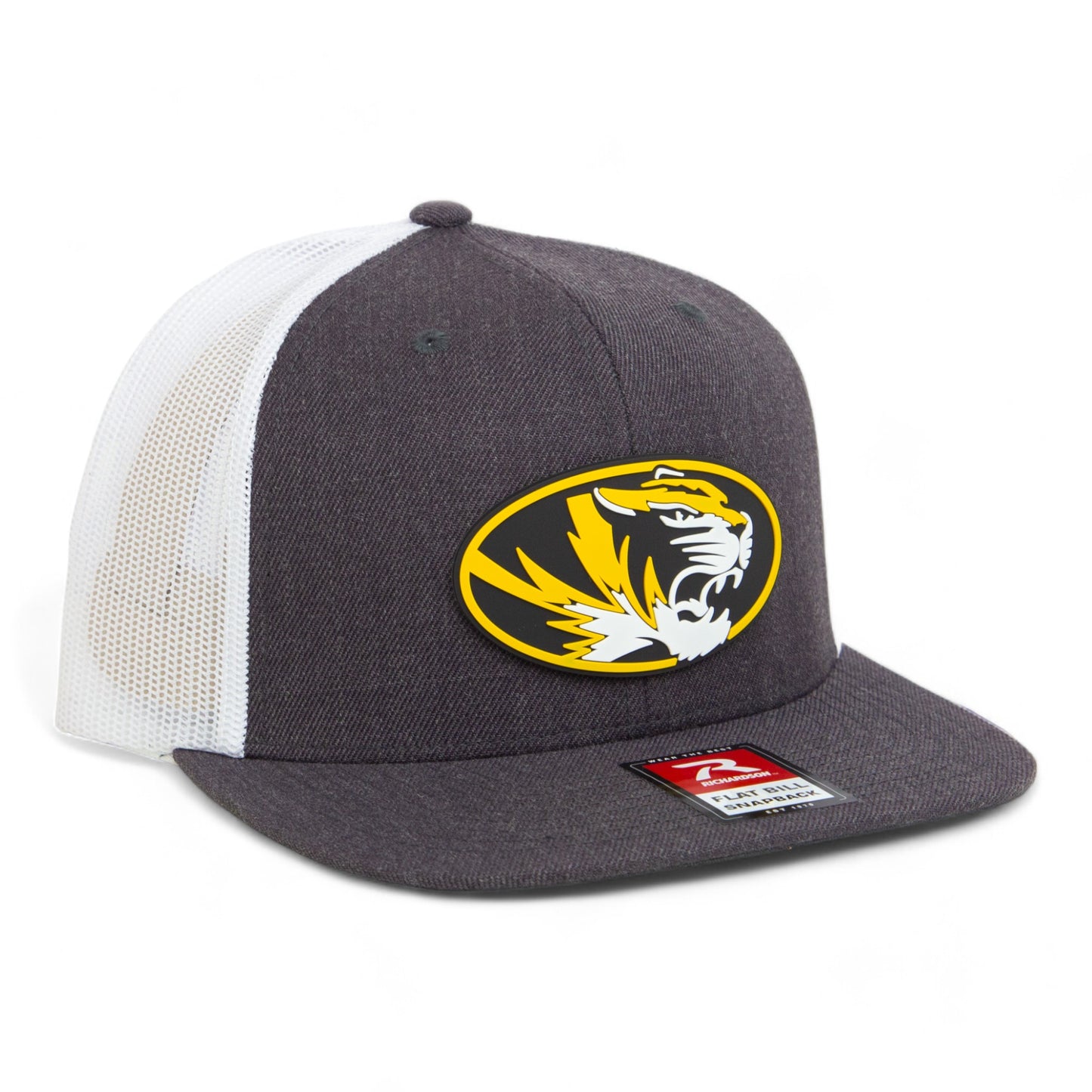 Missouri Tigers 3D Wool Blend Flat Bill Hat- Heather Charcoal/ White