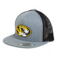 Missouri Tigers 3D YP Snapback Flat Bill Trucker Hat- Heather Grey/ Black