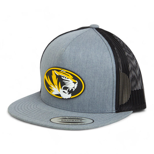 Missouri Tigers 3D YP Snapback Flat Bill Trucker Hat- Heather Grey/ Black